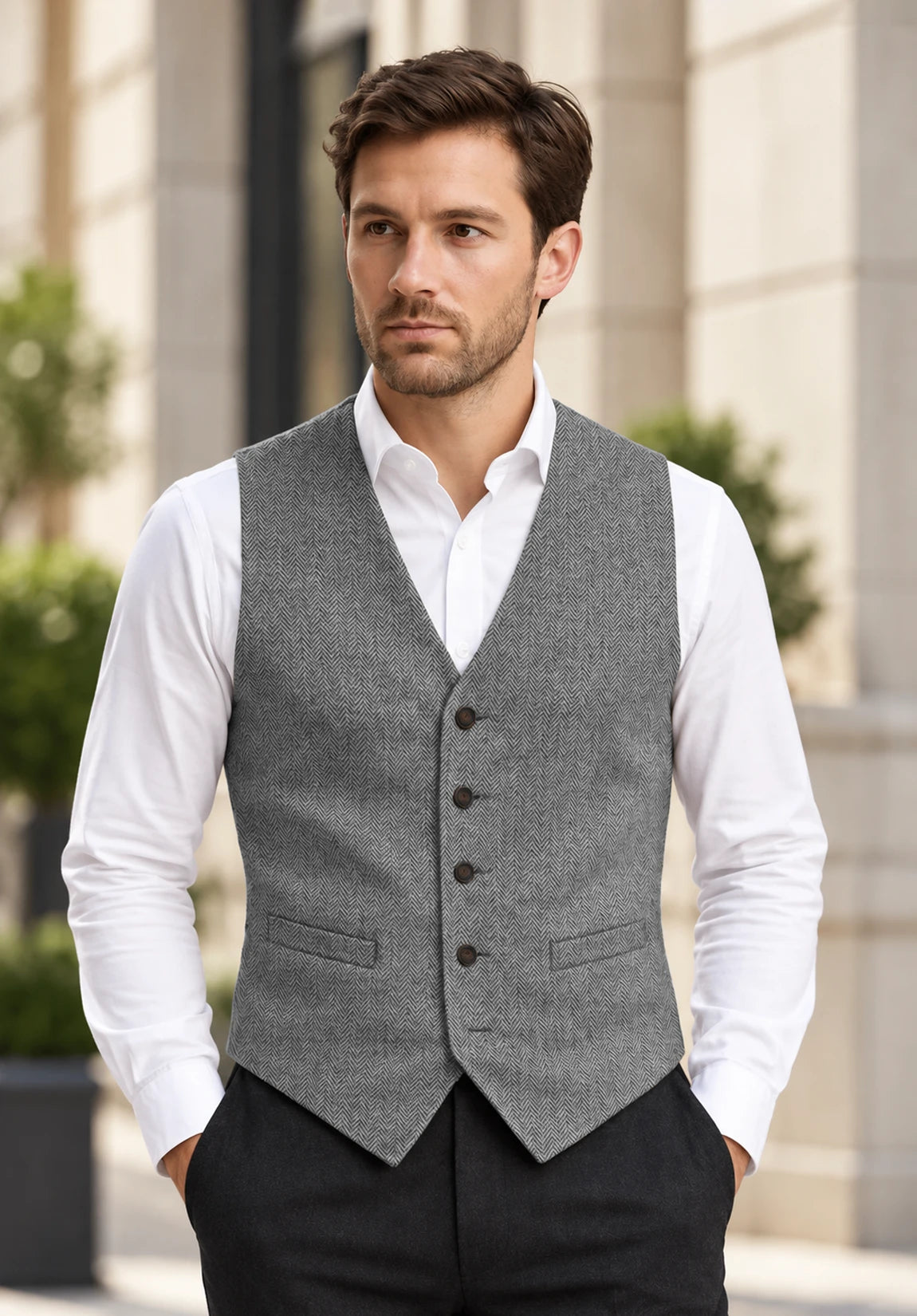 Men's grey vest
