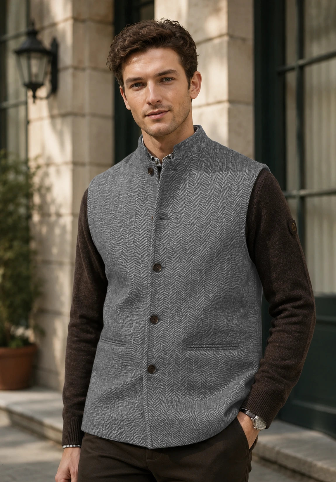 Men's grey vest
