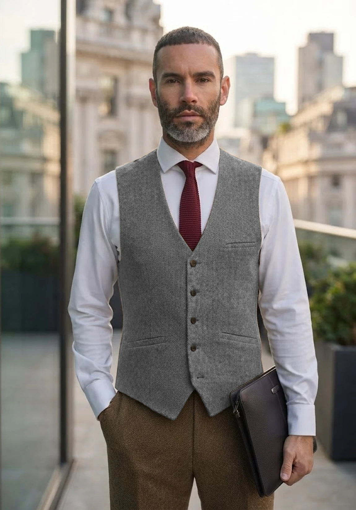 Men's grey vest