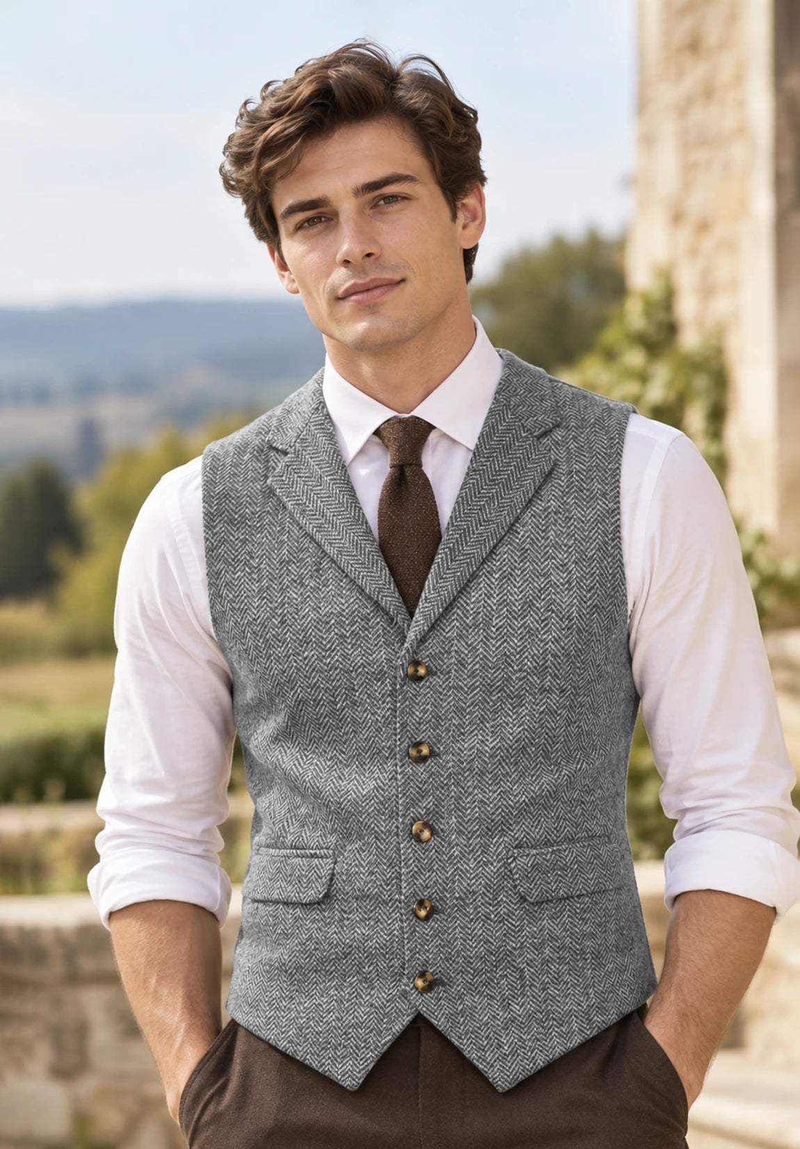 Men's grey vest