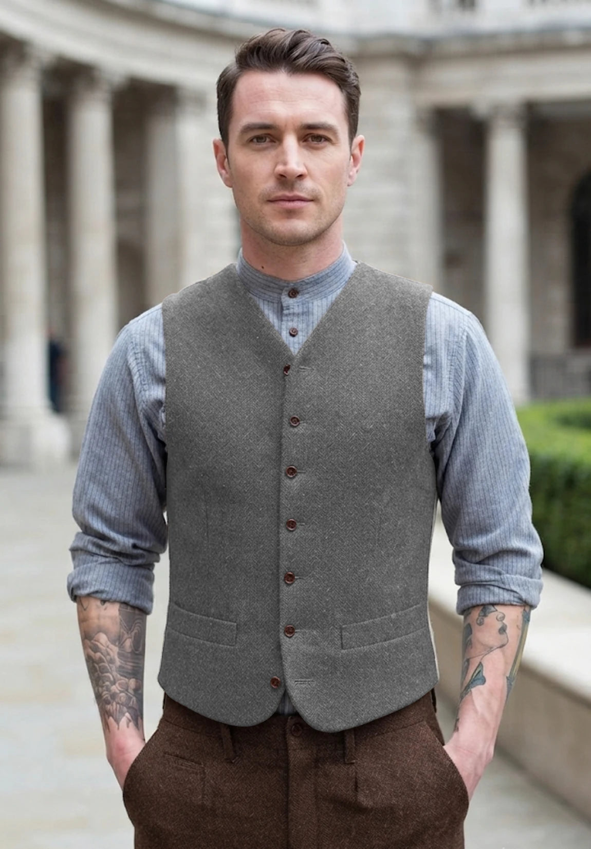 Men's grey vest