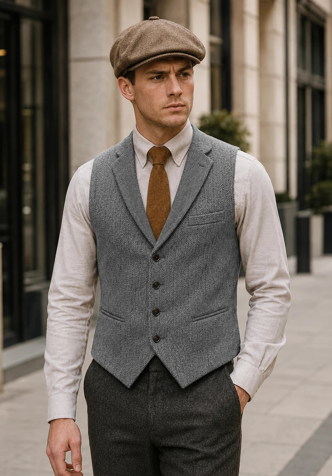 Men's grey vest