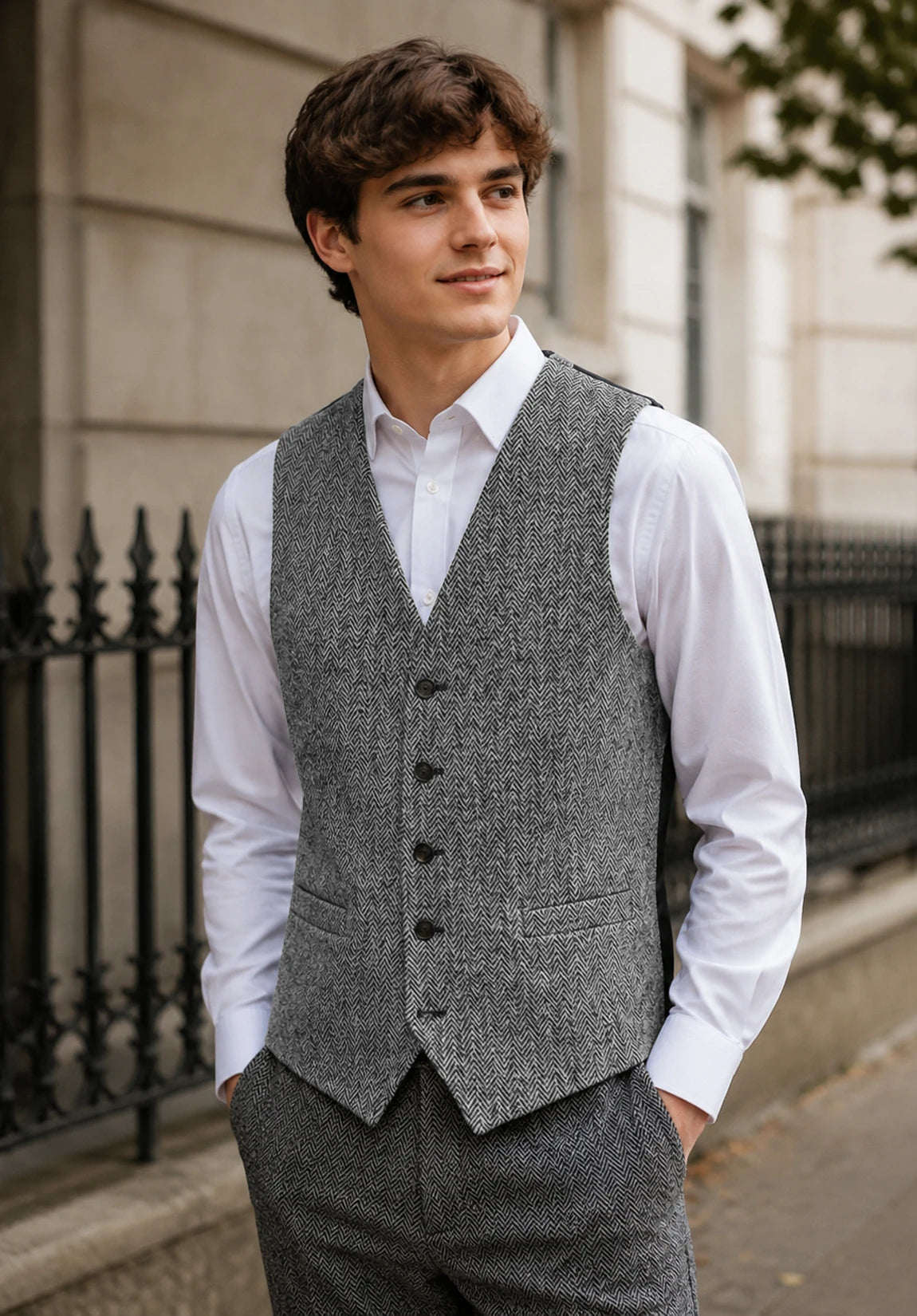 Men's grey vest