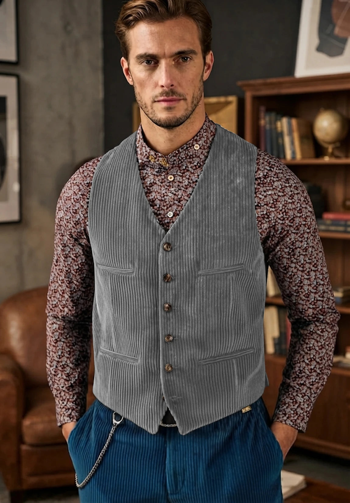 Men's grey vest