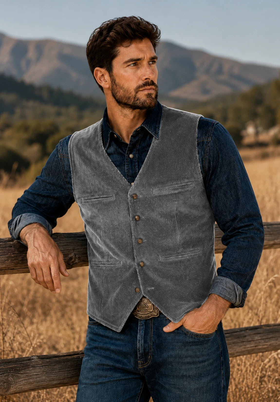 Men's grey vest