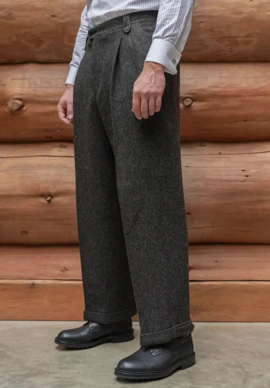 Men's grey tweed pants