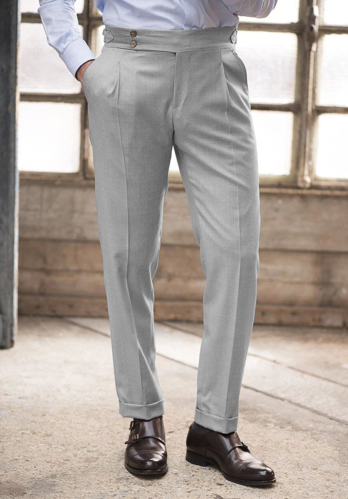 Men's light gray pants