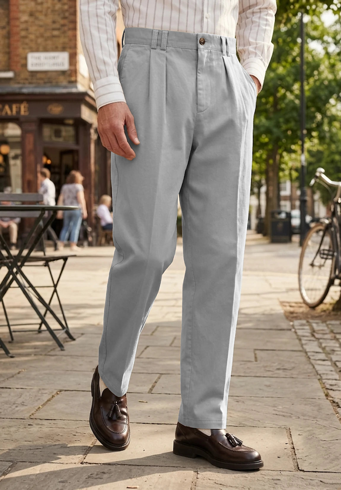 Men's light gray pants