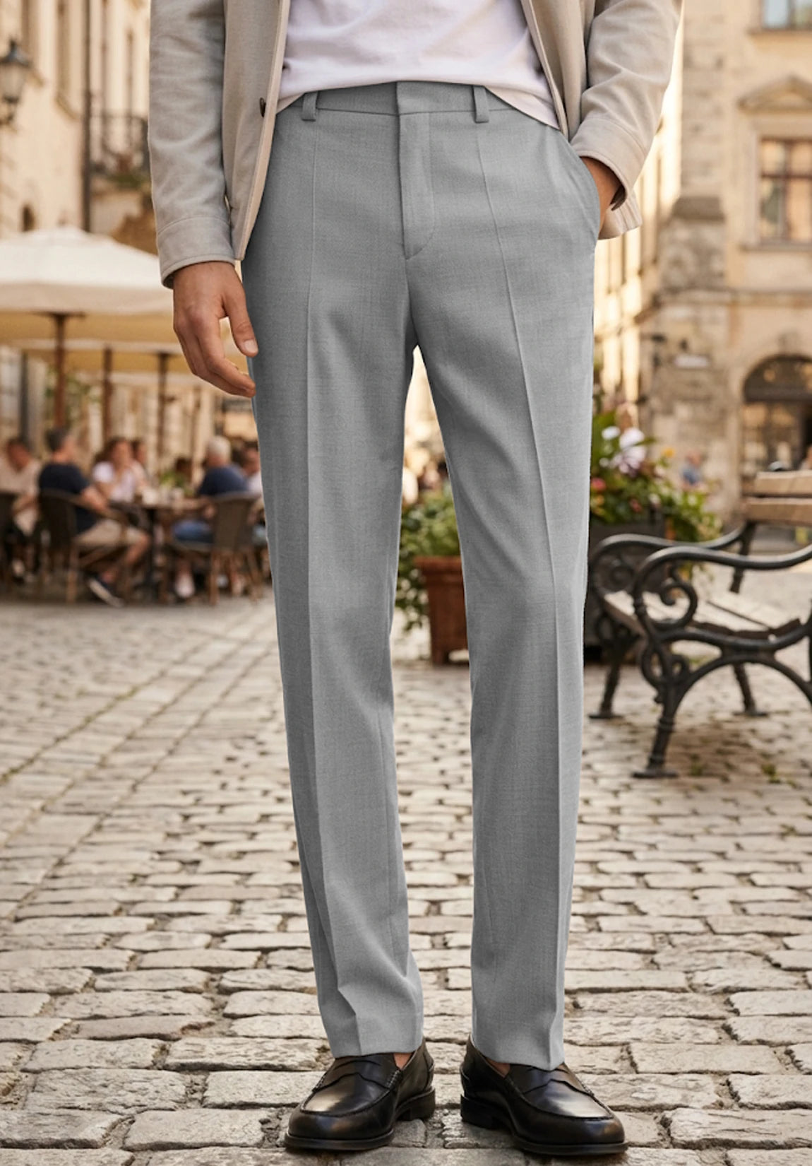 Men's light gray pants