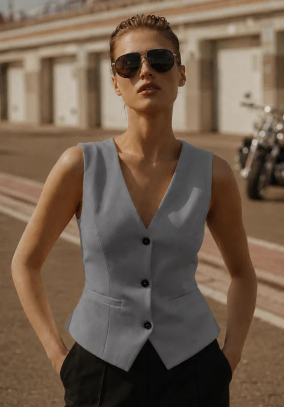 Women's grey vest