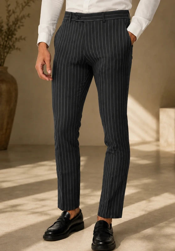 Men's grey striped pants