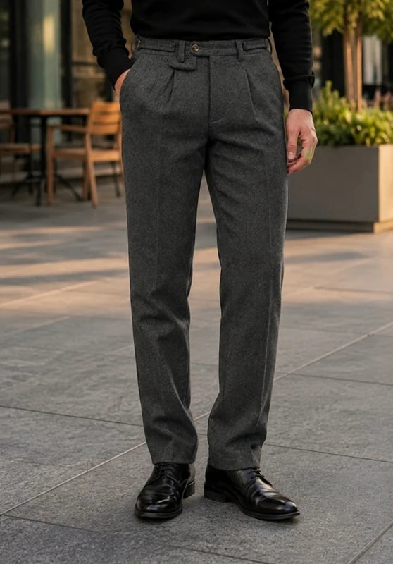 Men's grey tweed pants