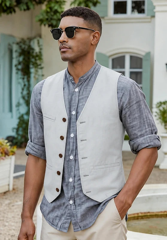 Men's suit vest  Grey