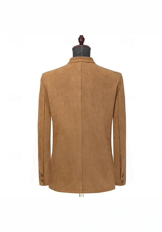 men's suede blazer back