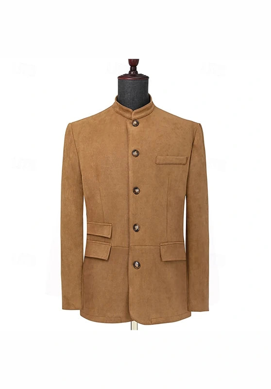 men's suede blazer front