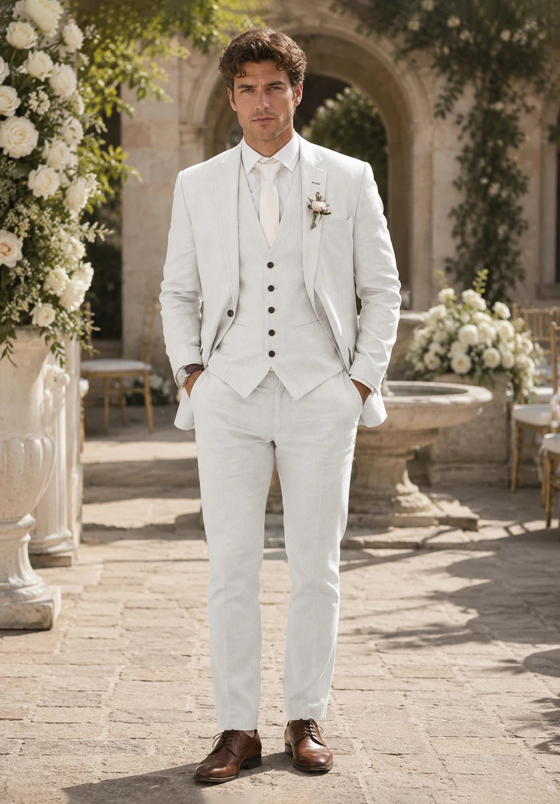 Men's ivory Suit