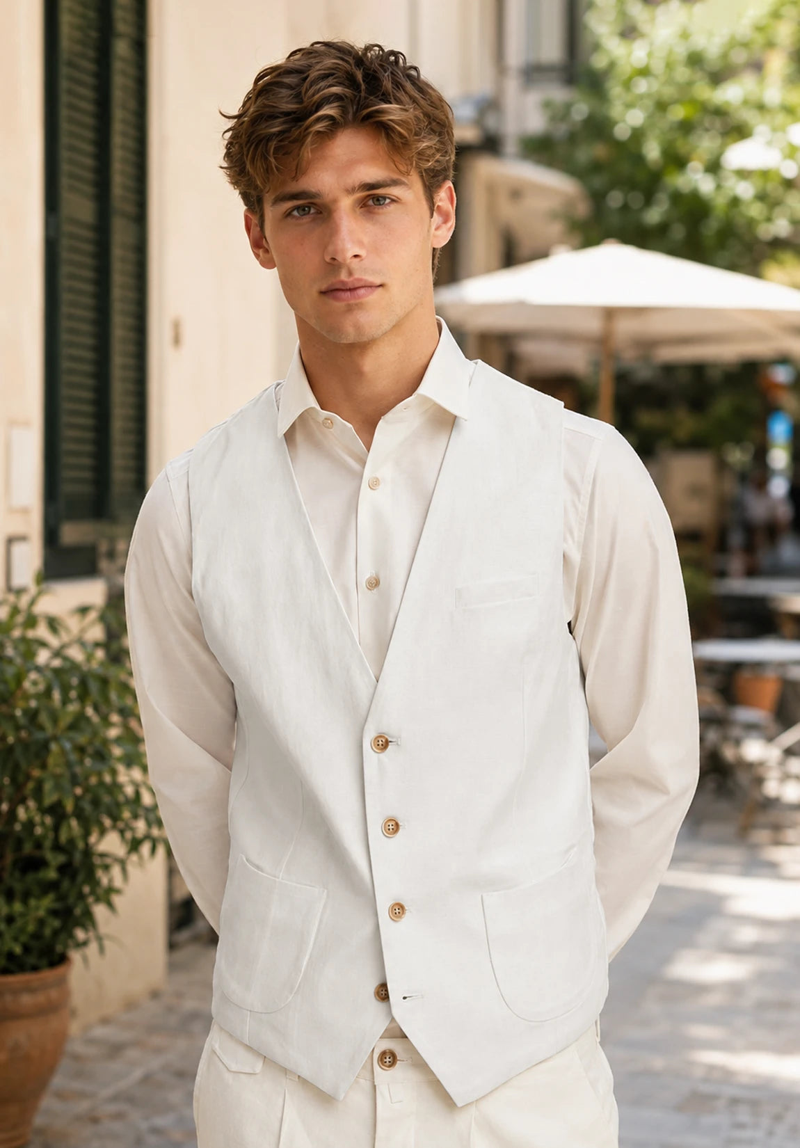 Men's ivory vest