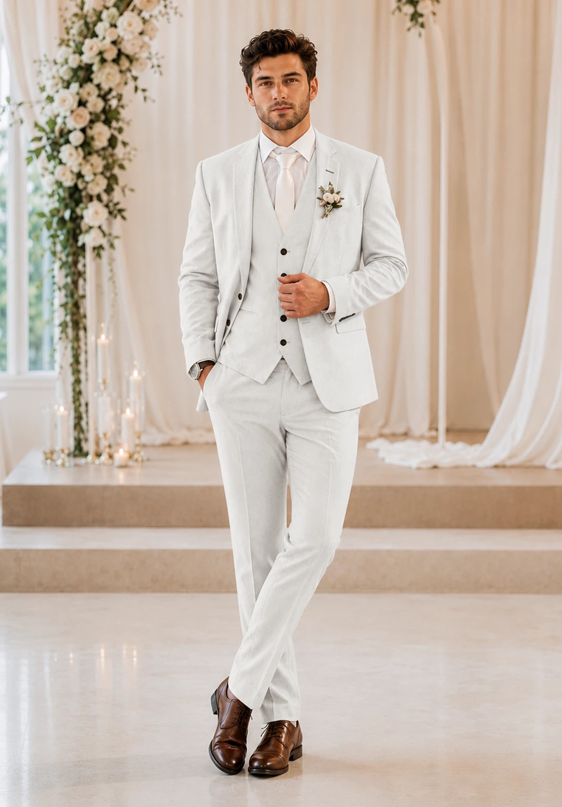 Men's ivory Suit