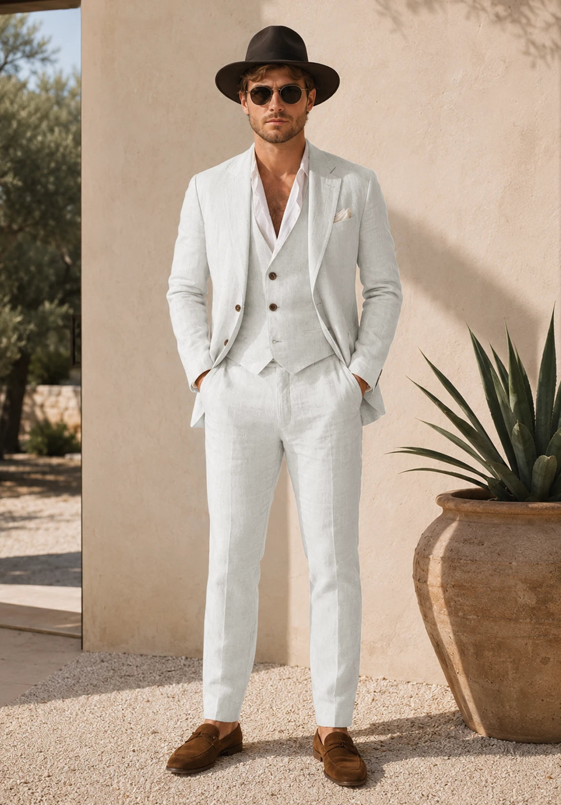 Men's ivory Suit