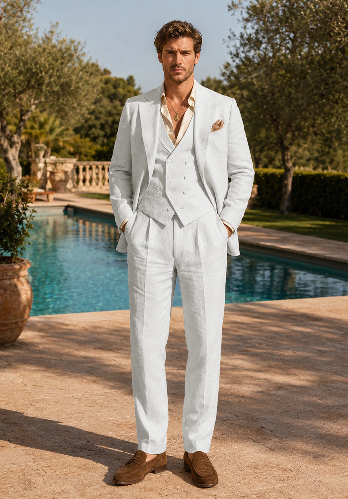 Men's ivory Suit