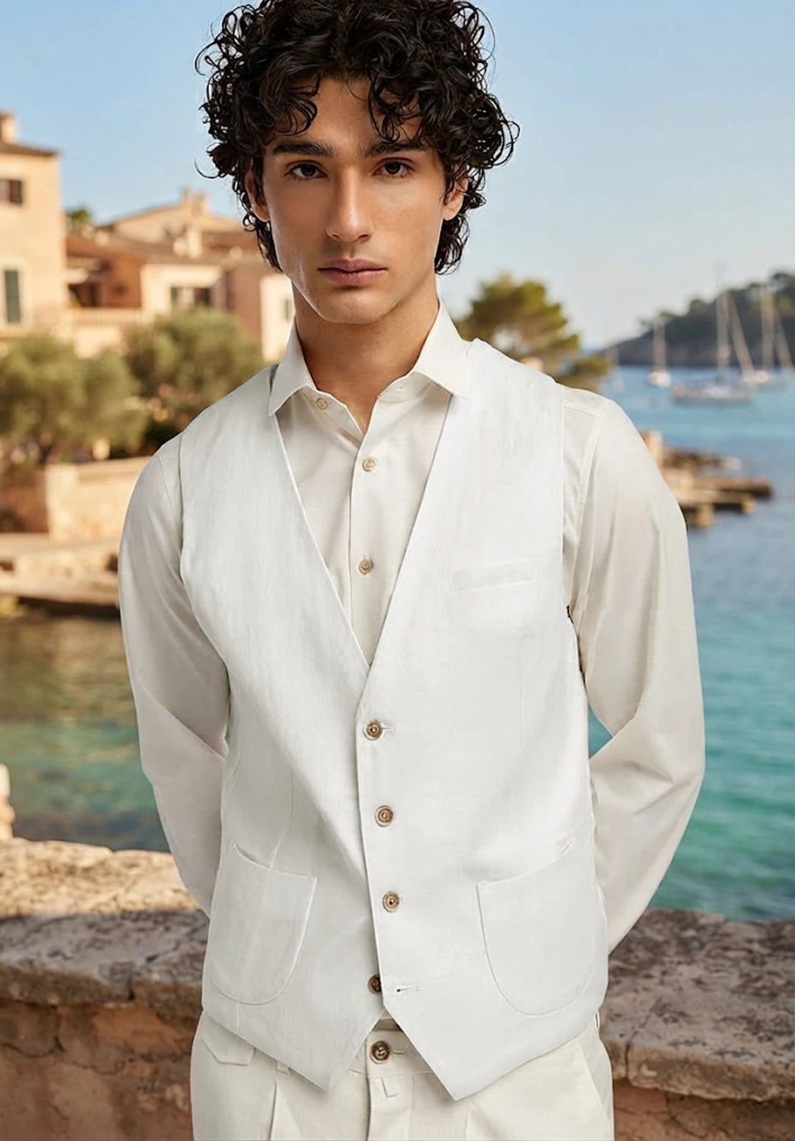 Men's ivory vest