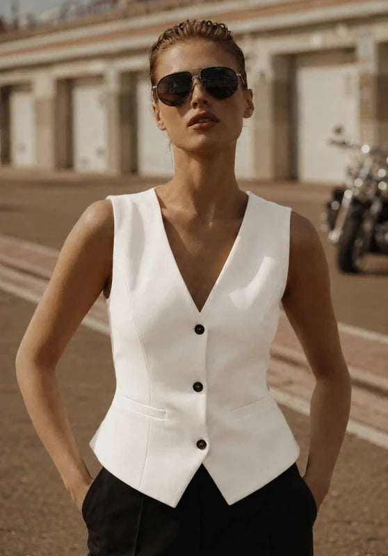 Women's ivory vest 