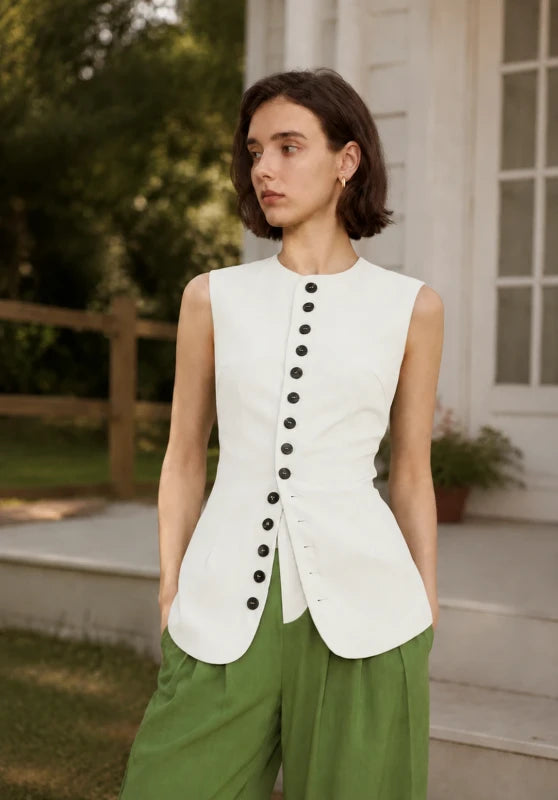 Women's ivory vest