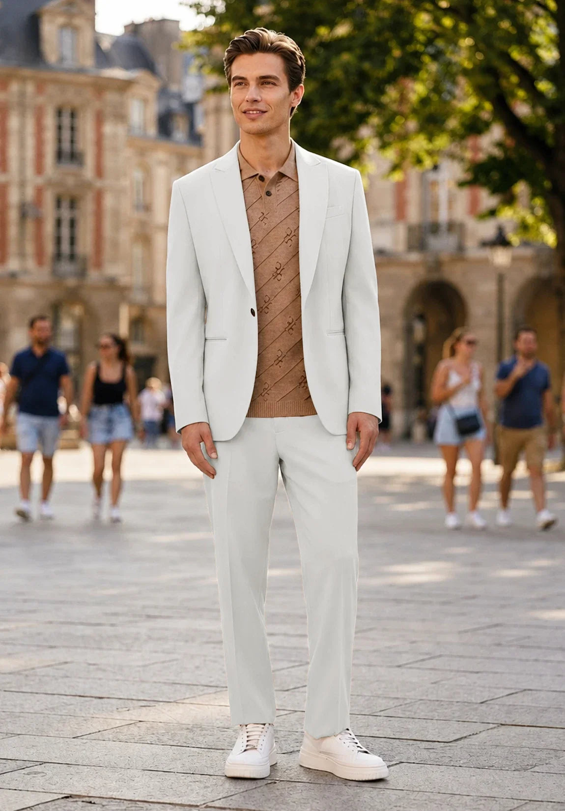 Men's Modern Fit Premium Fabric 2 Piece Suit for Smart Casual