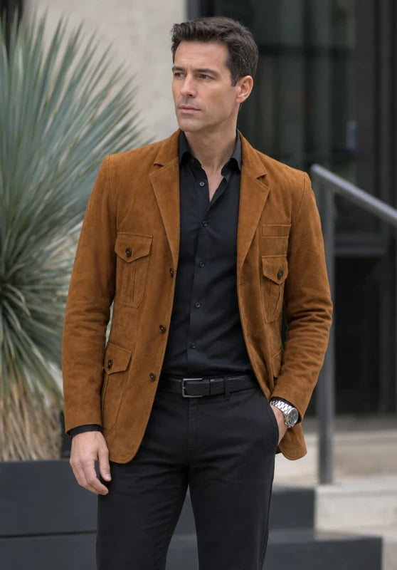 men suede jacket