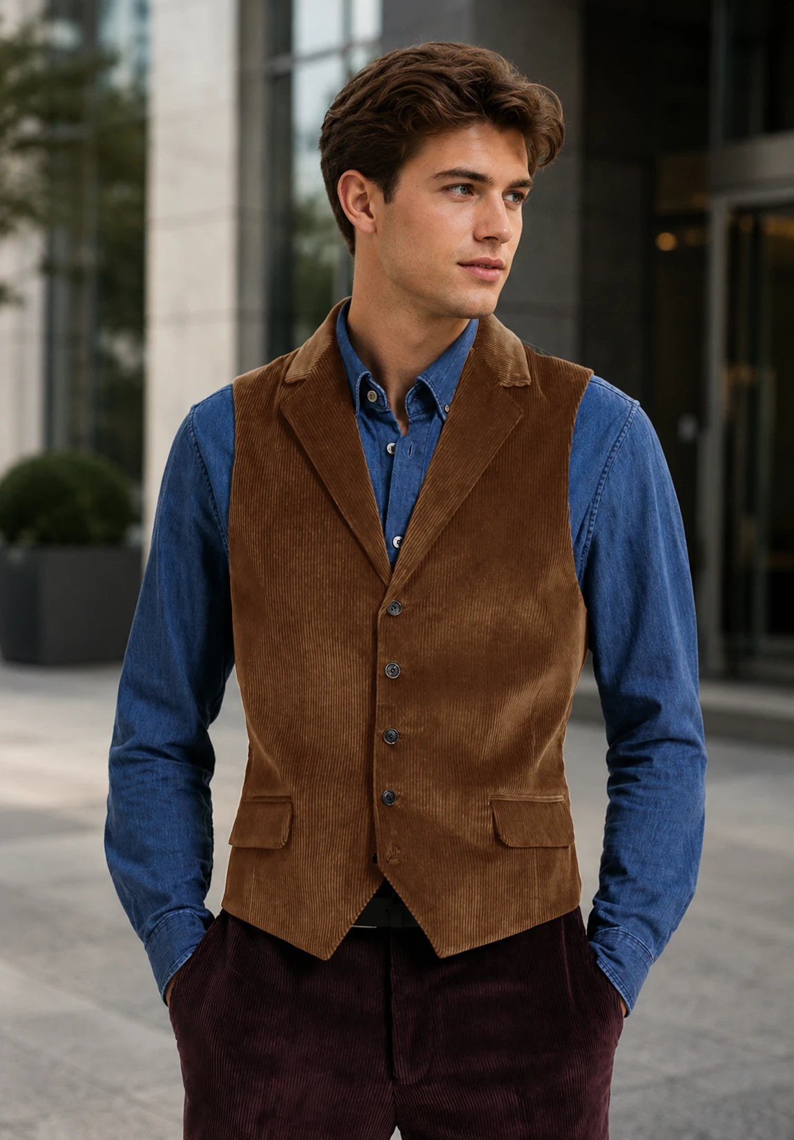Men's khaki vest