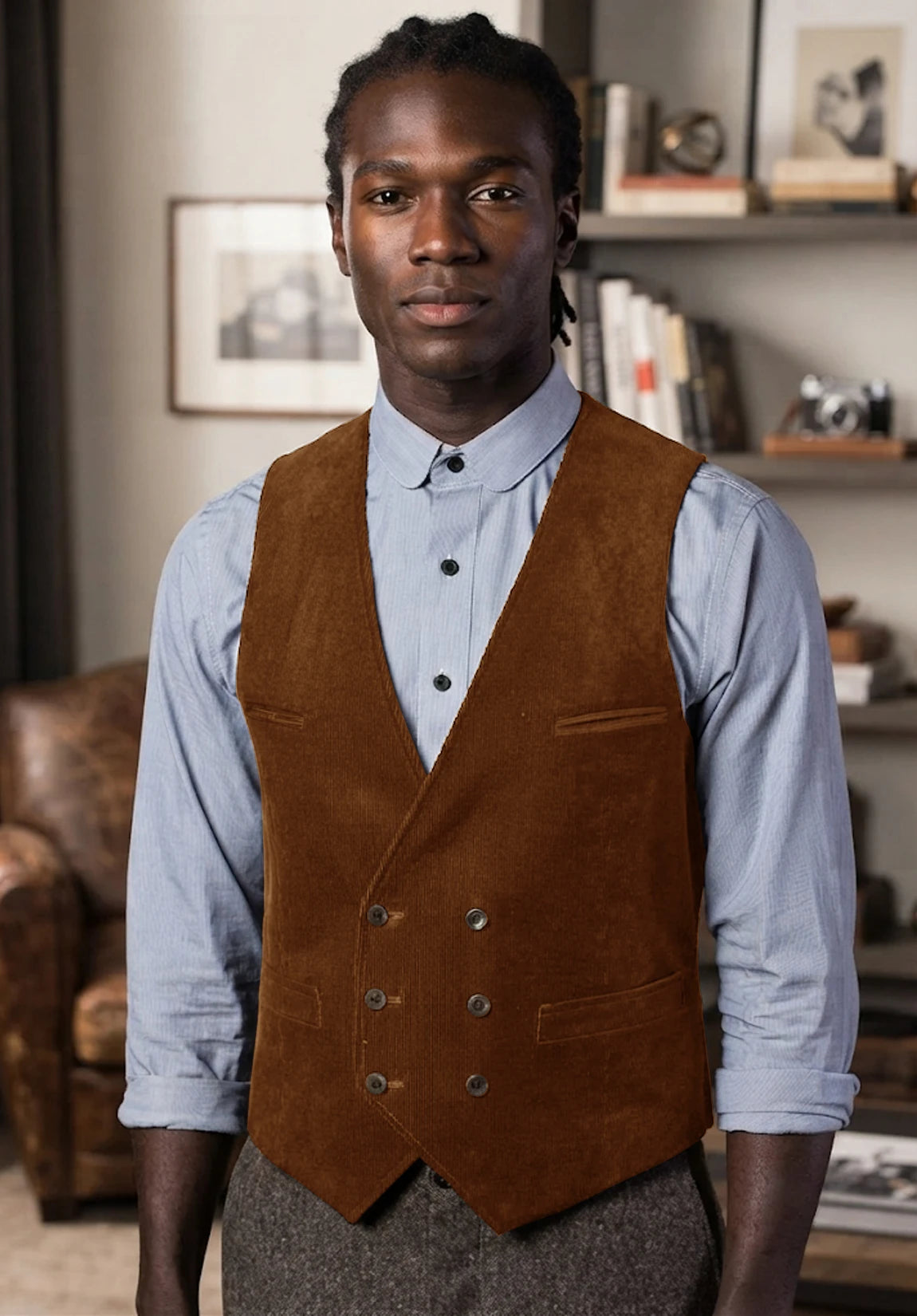 Men's khaki vest