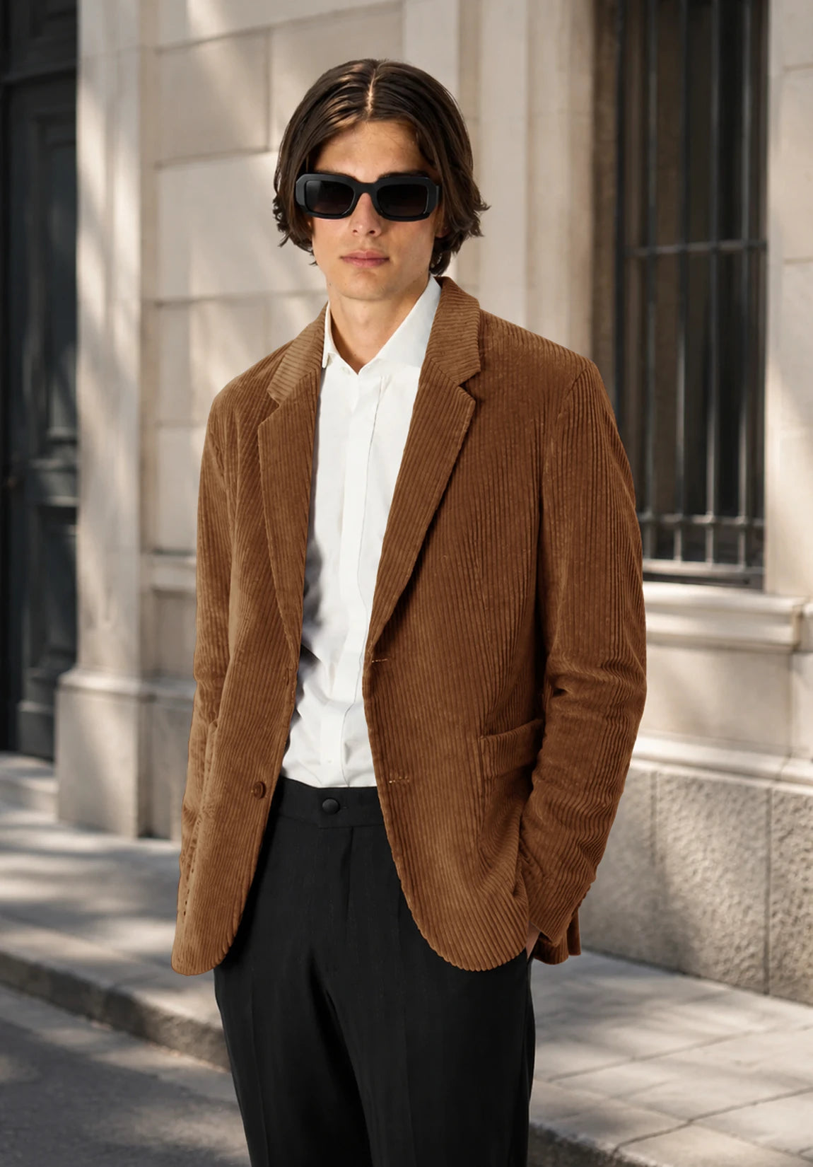 Men's khaki corduroy jacket