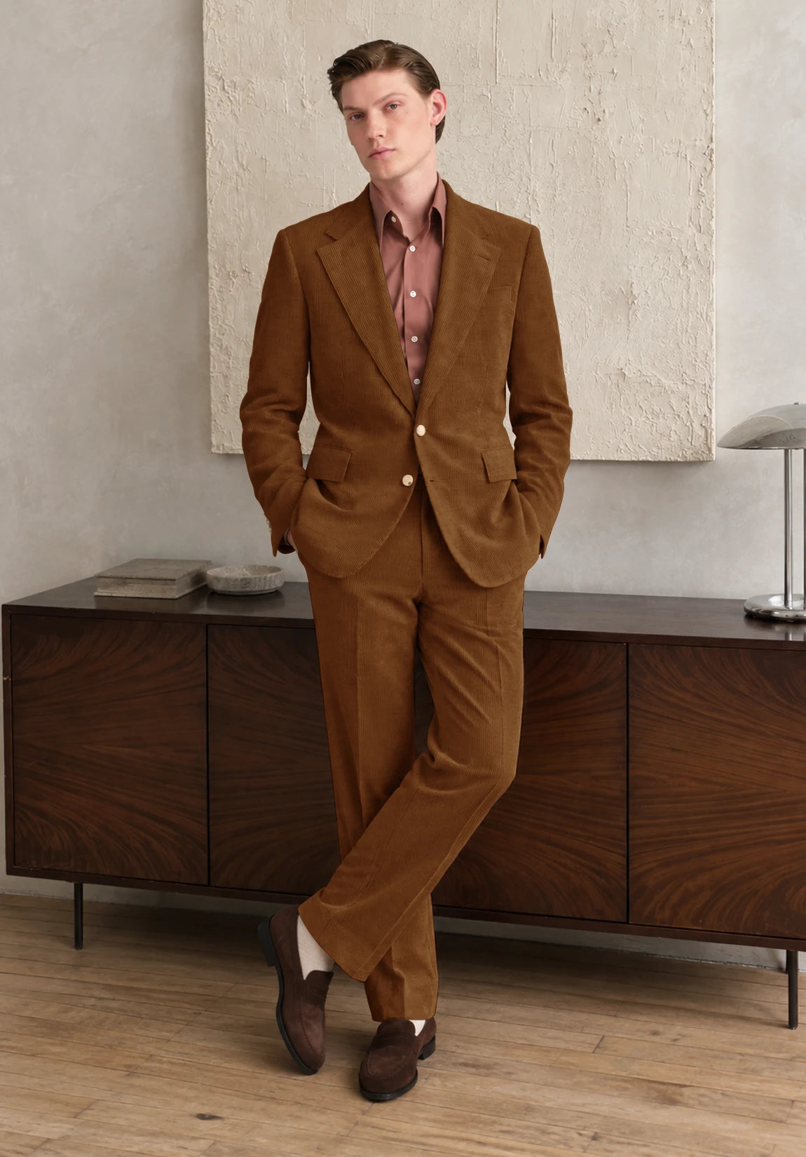 Men khaki Suit