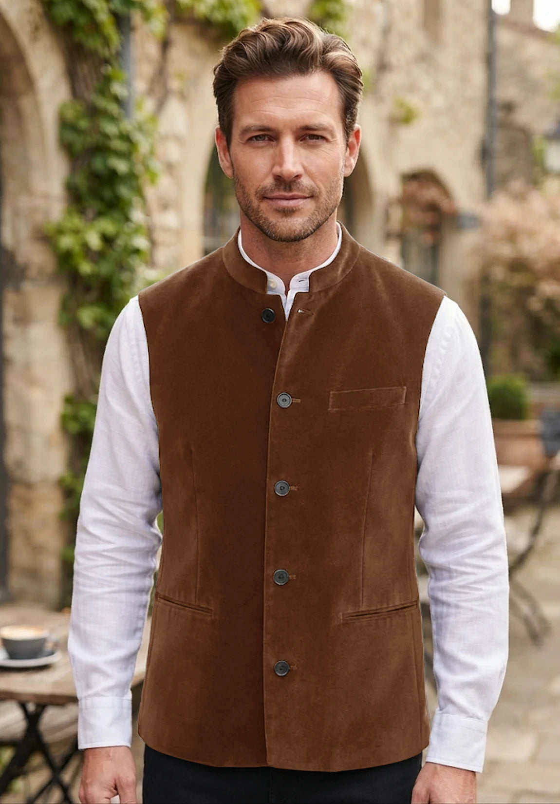 Men's khaki vest