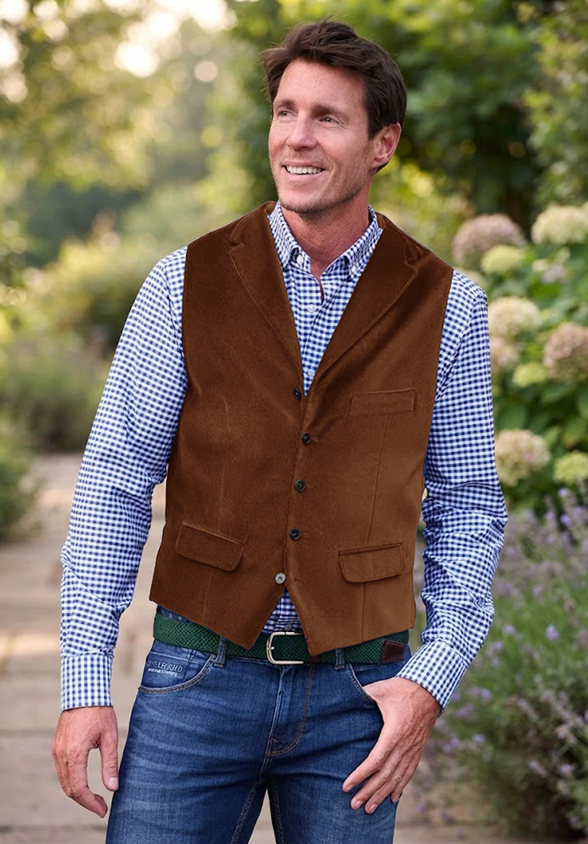 Men's khaki vest