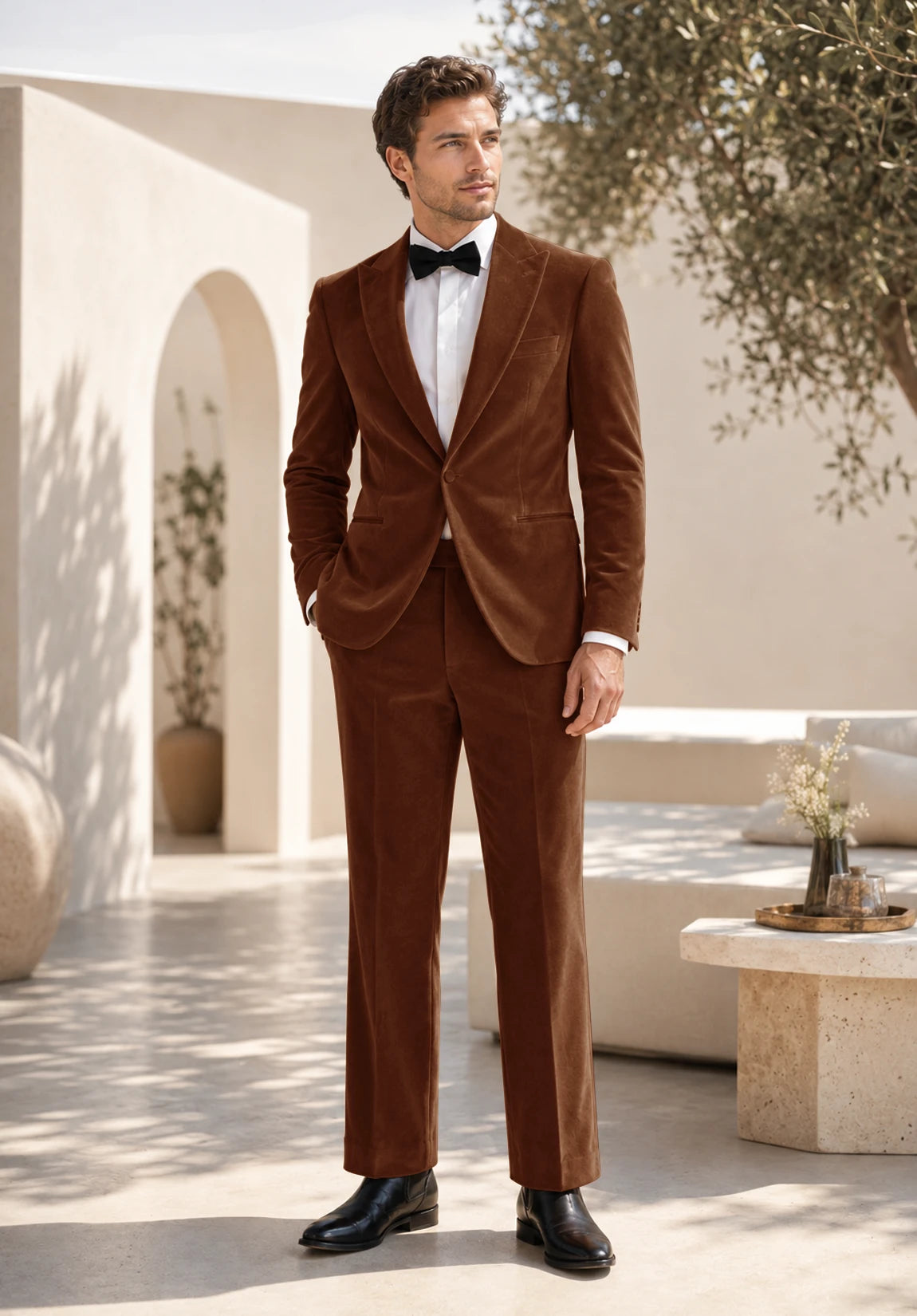 Men khaki Suit