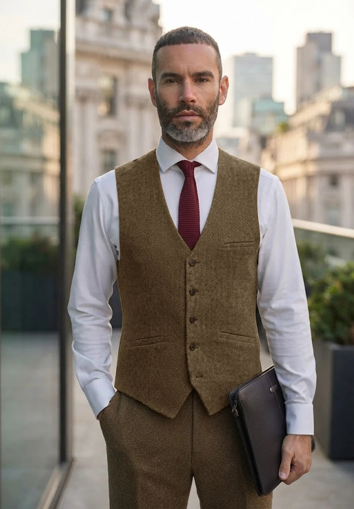 Men's khaki vest