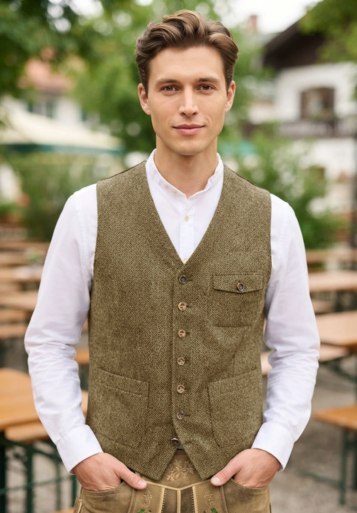 Men's khaki vest