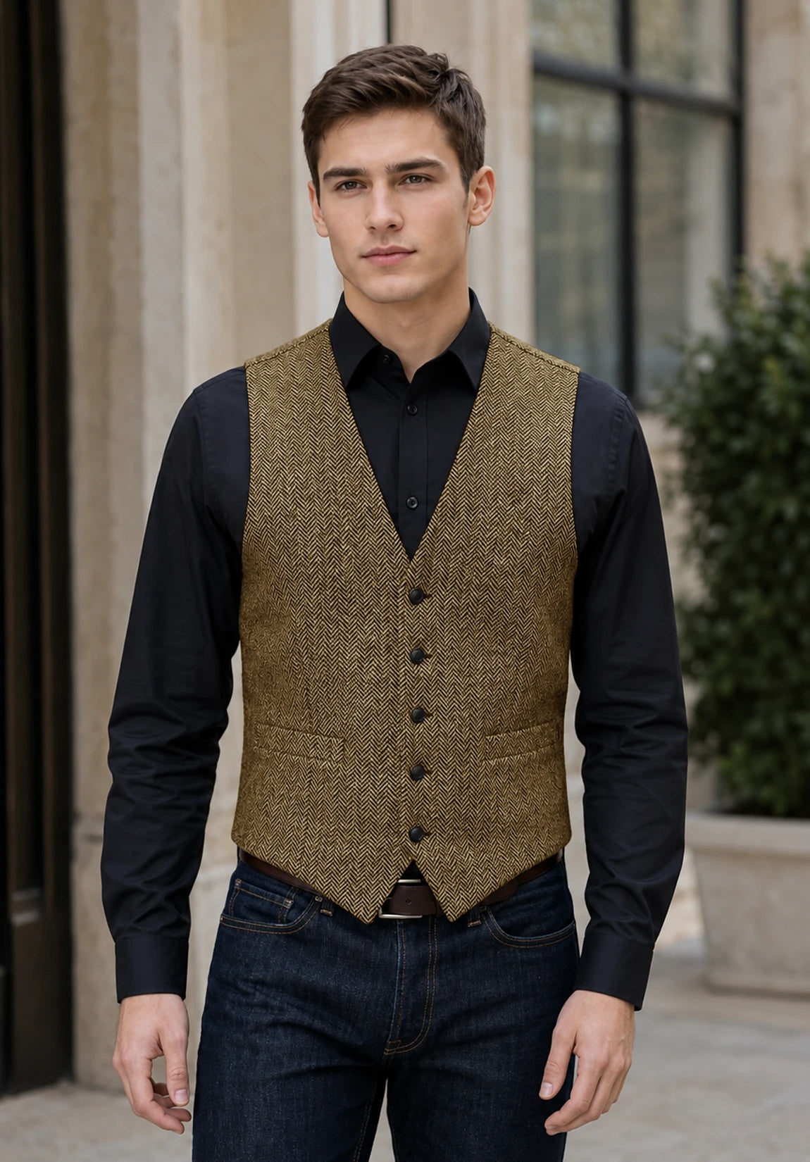 Men's khaki vest