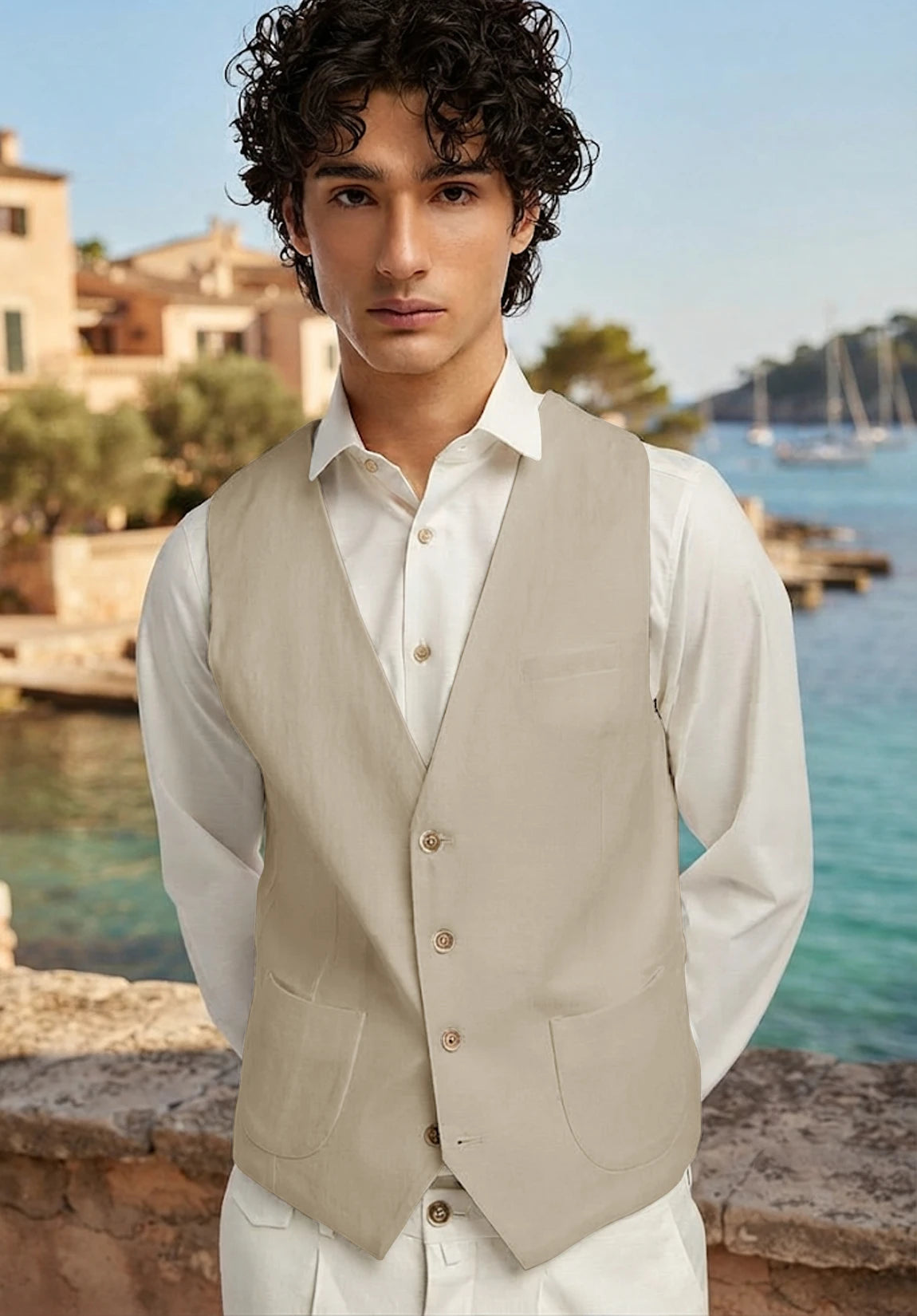 Men's khaki vest