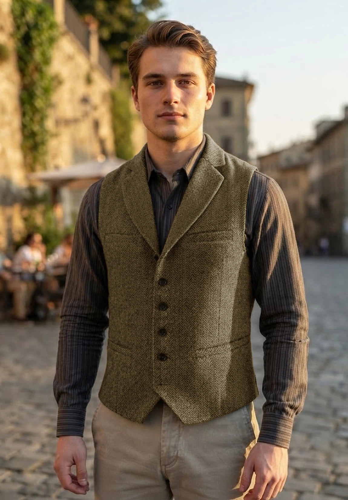 Men's khaki vest