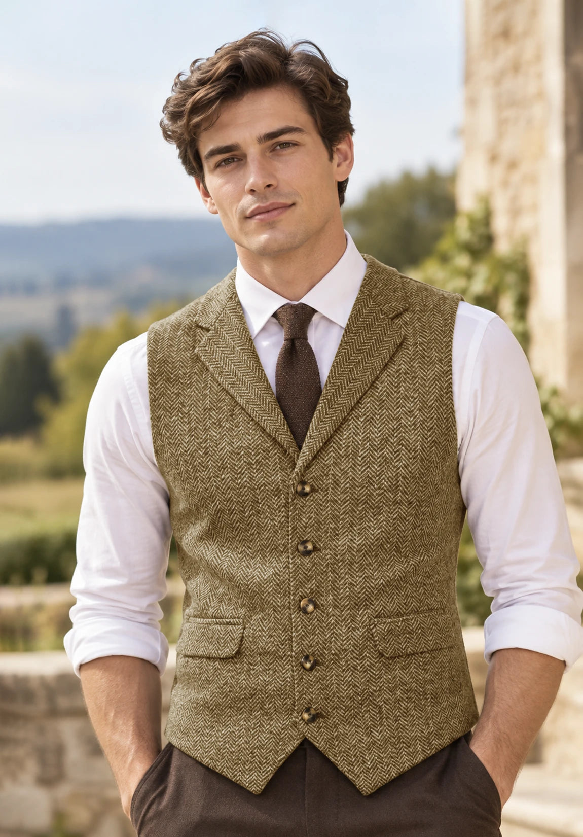 Men's khaki vest