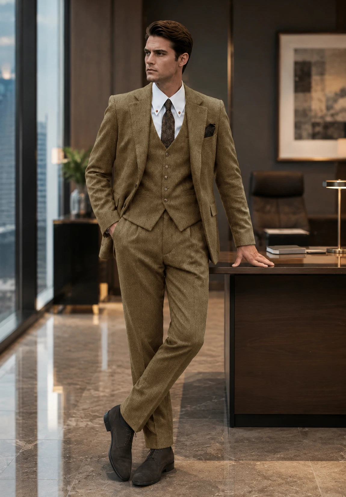 Men's khaki Suit