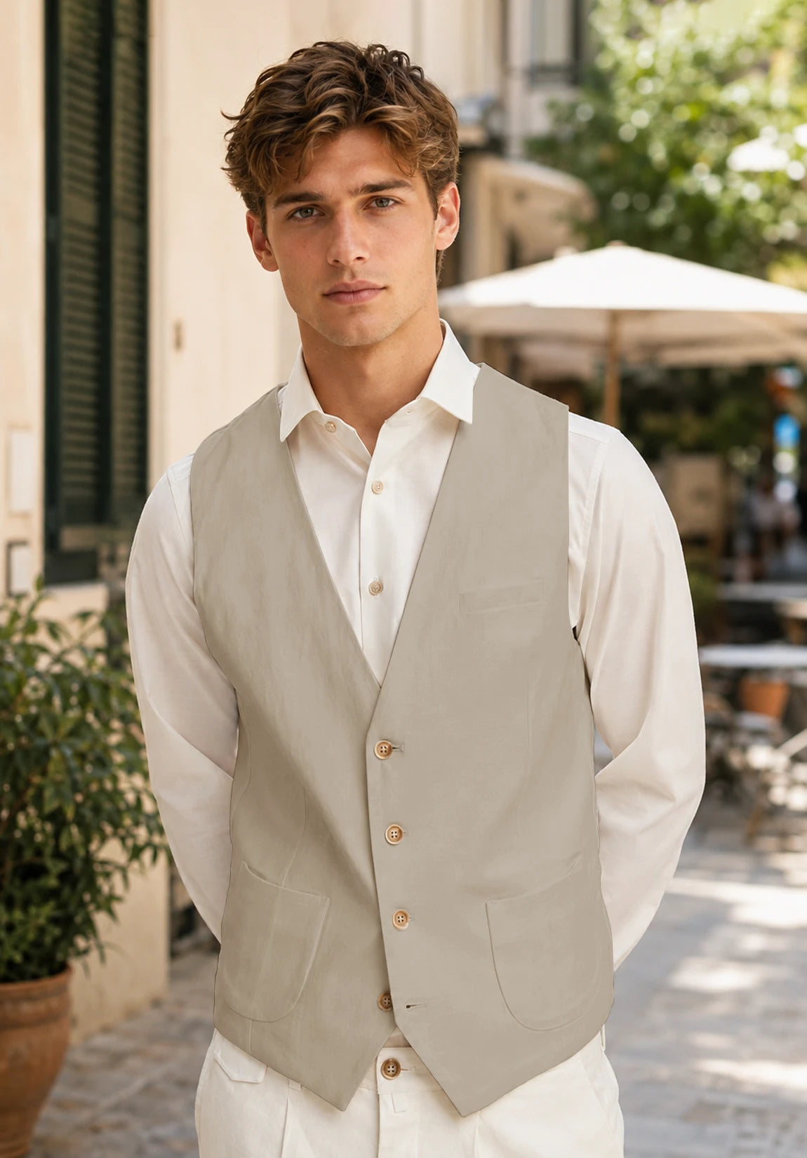 Men's khaki vest