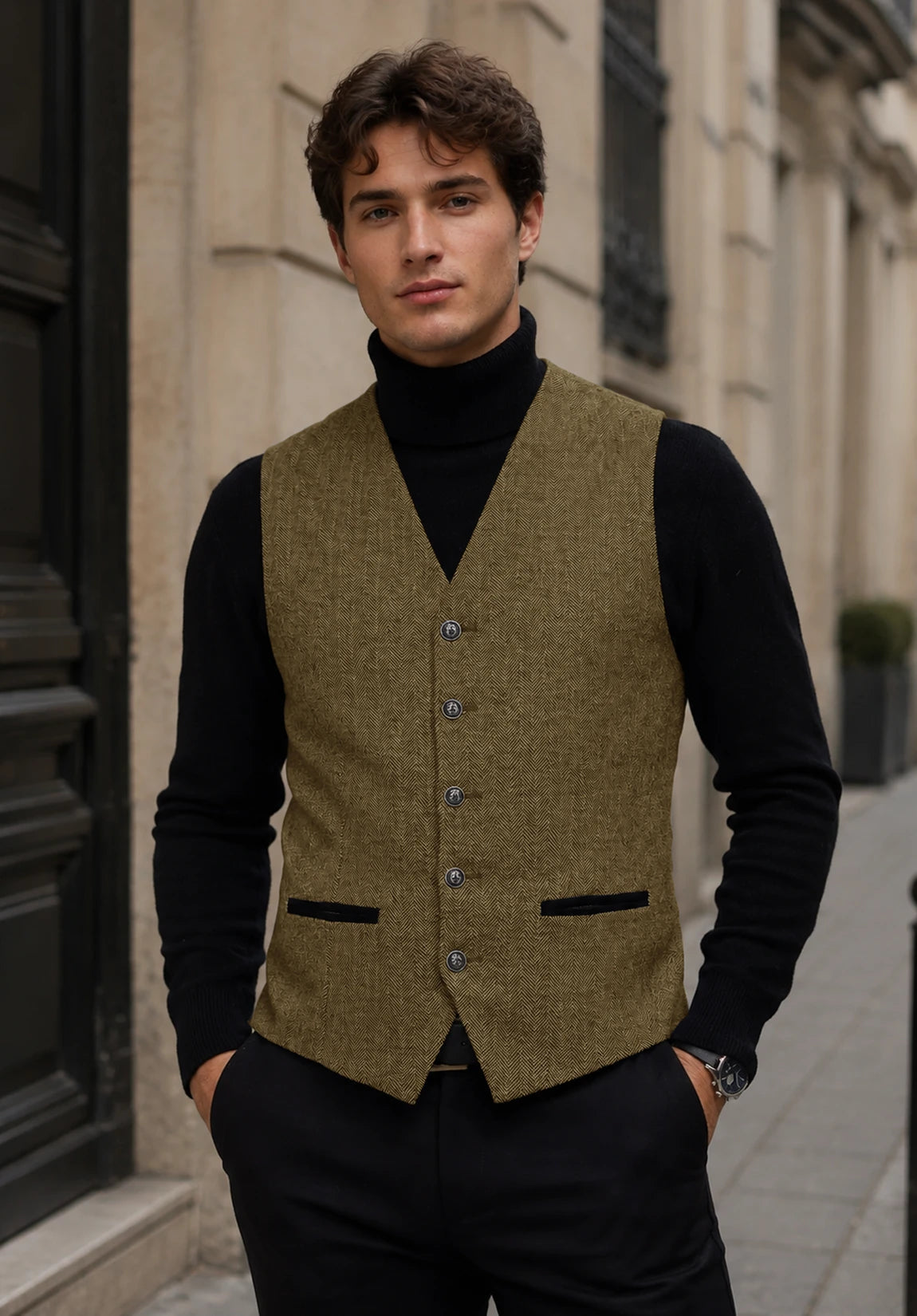 Men's khaki vest