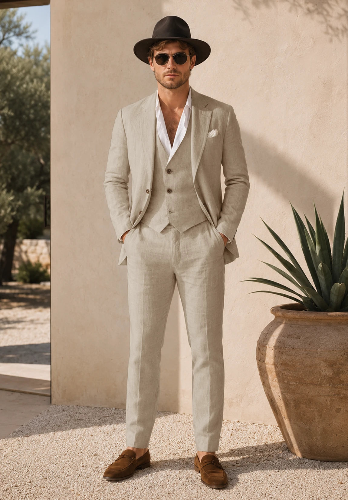 Men's khaki Suit