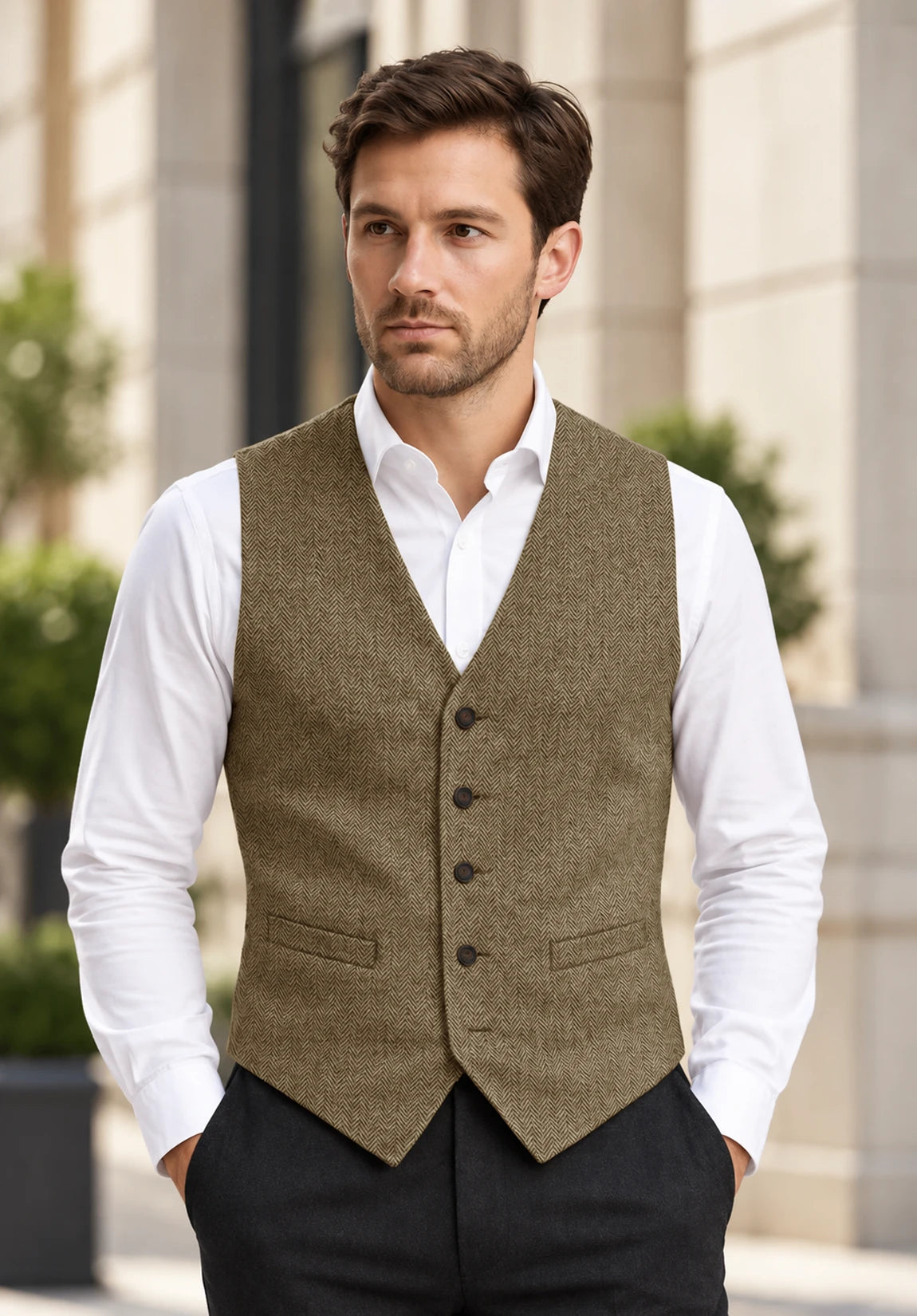 Men's khaki vest