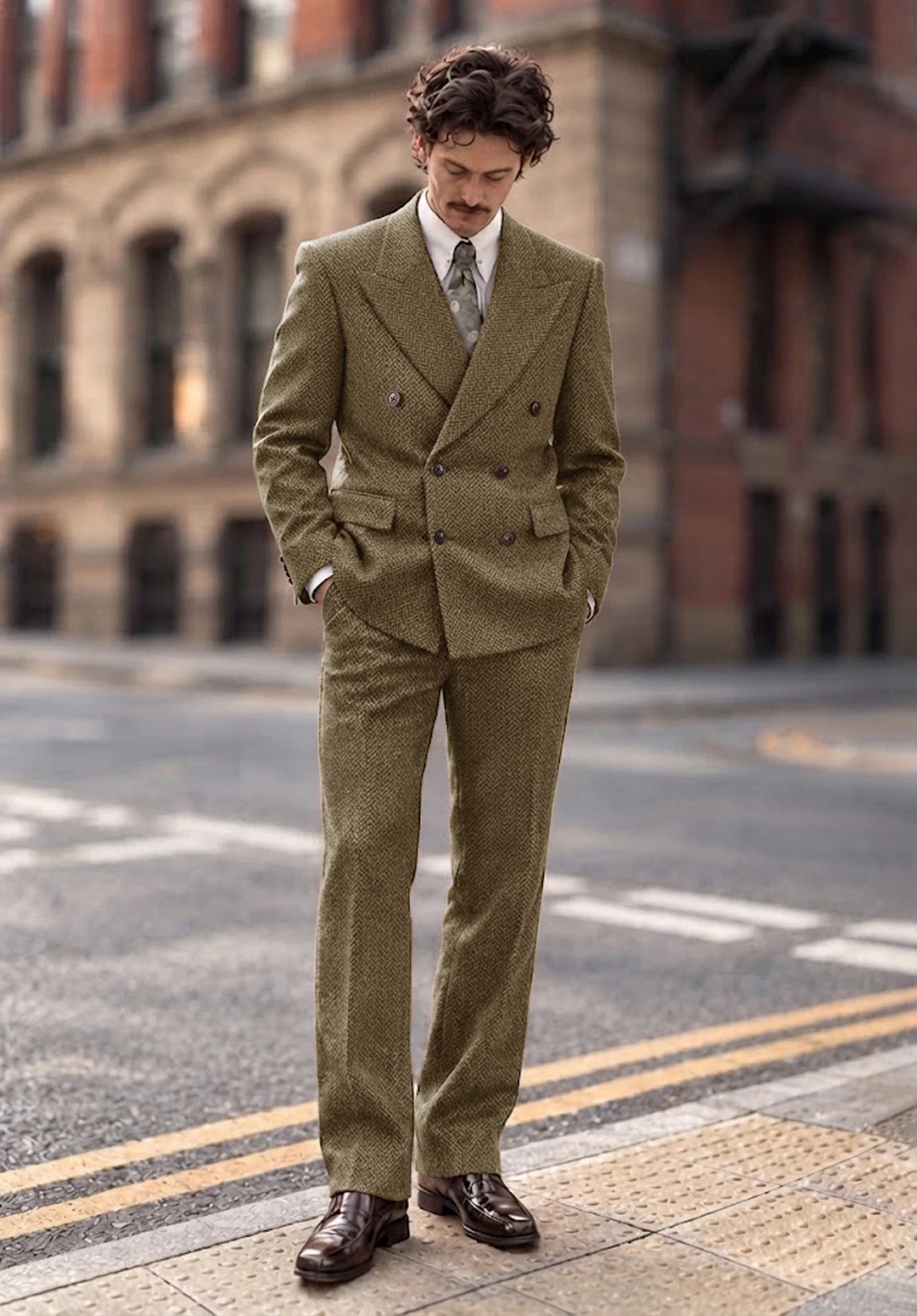 Men khaki Suit