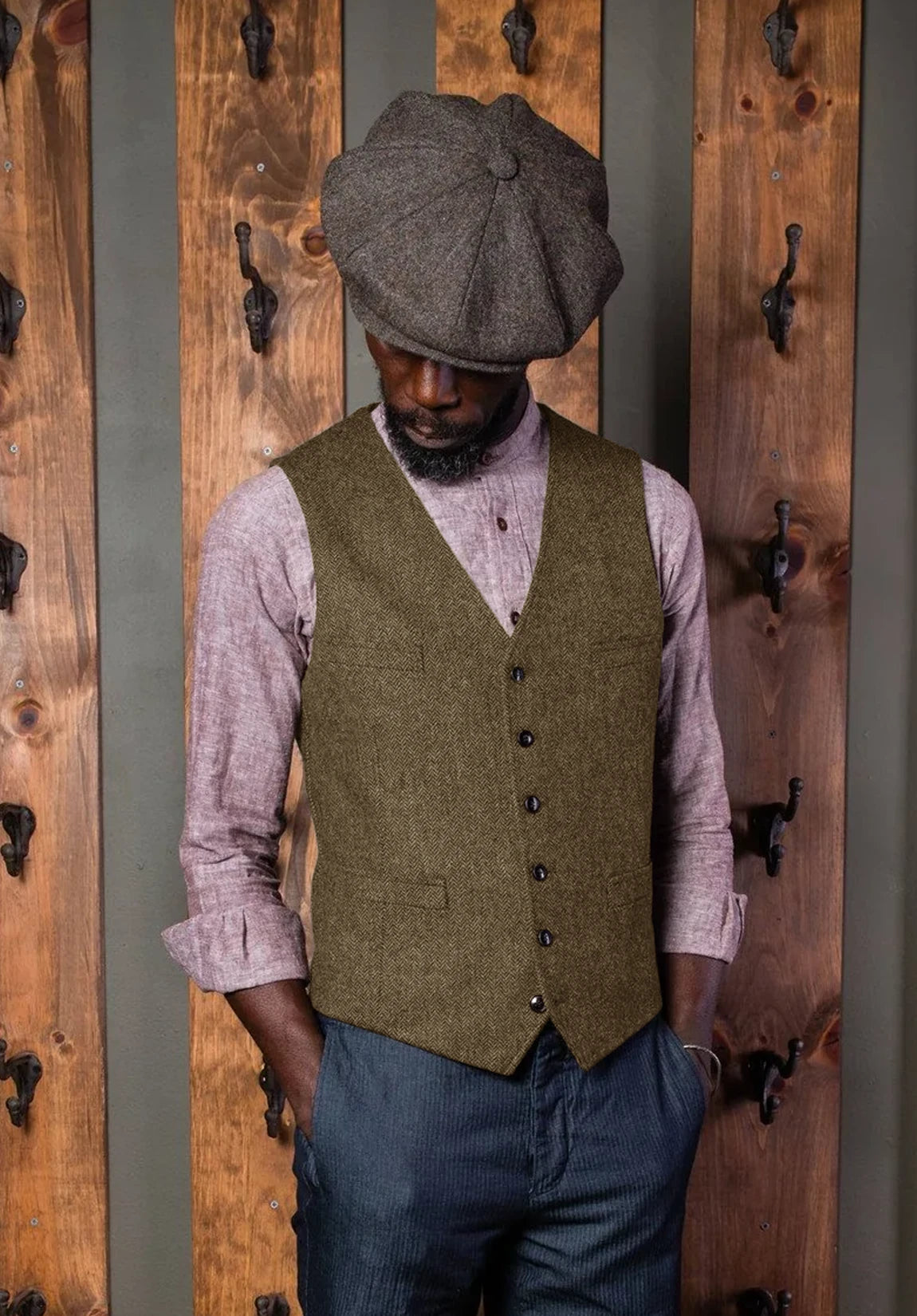Men's khaki vest