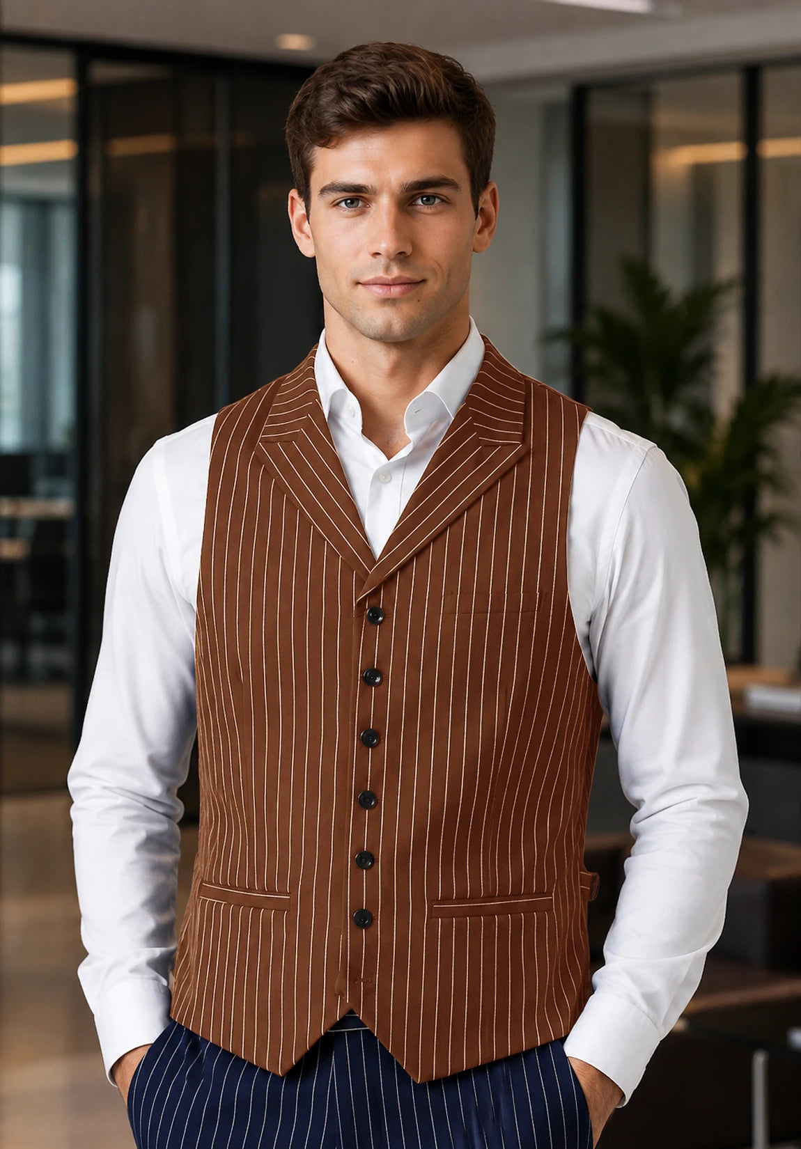 Men's khaki vest